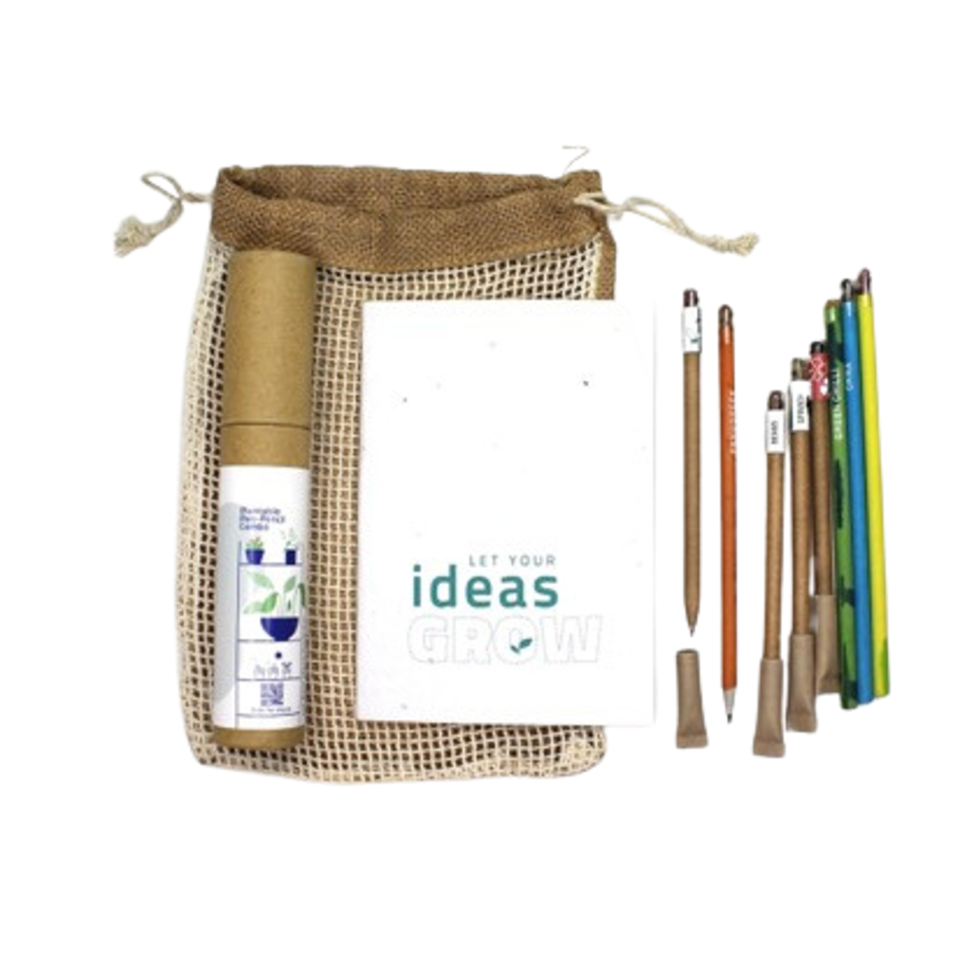 Eco-friendly Stationery Set in Jute Pouch