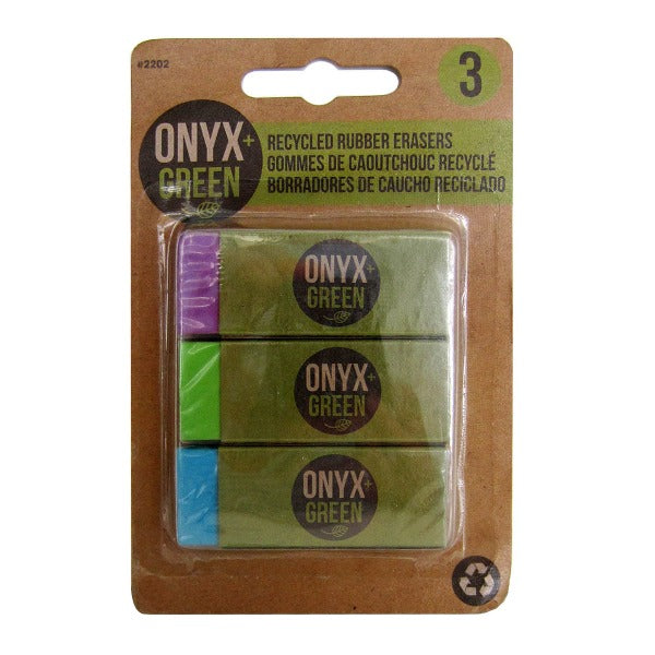 Erasers - Made of Recycled Rubber (Pack of 3)
