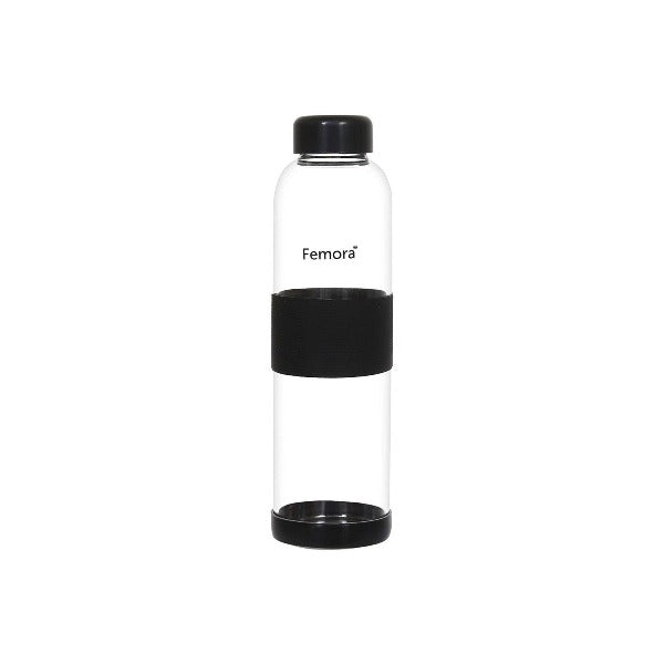 Borosilicate Glass Silicone Grip Fridge Bottle (400 ML)