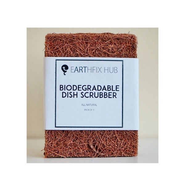 Biodegradable Coconut Dish Scrubber- (pack of 3)