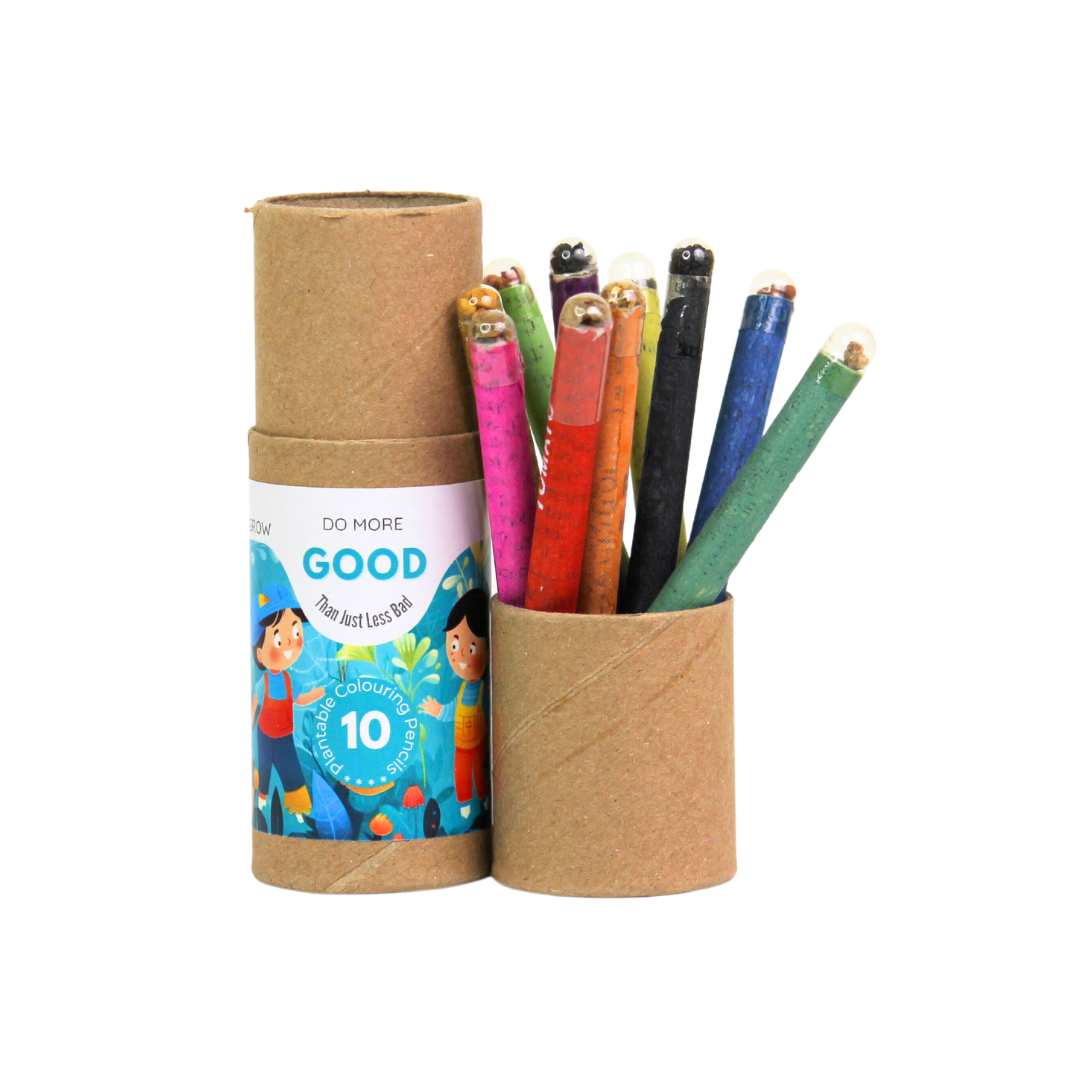 Mini Coloured Plantable Pencils (Set of 10)