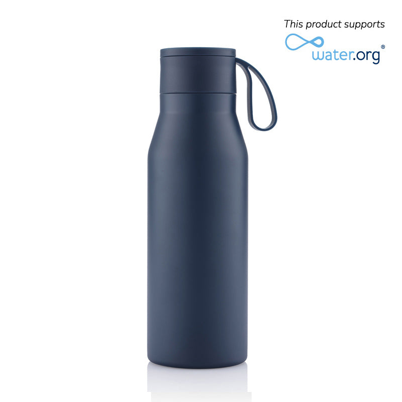 Recycled SS Vacuum Bottle with Loop