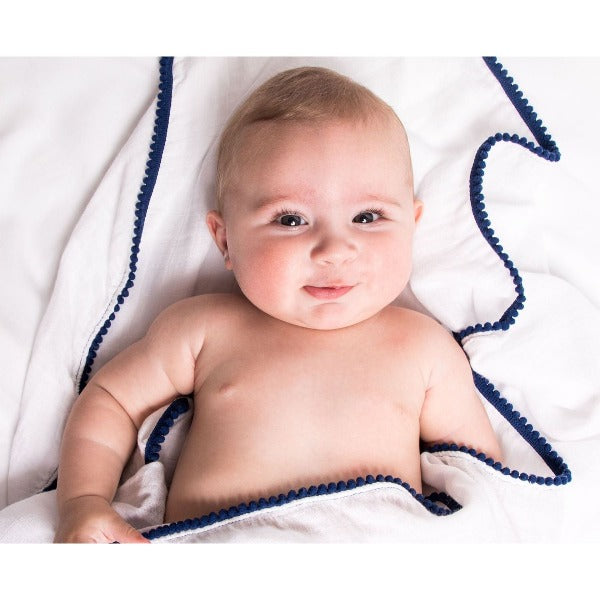 Luxe Bamboo Swaddles - Navy
