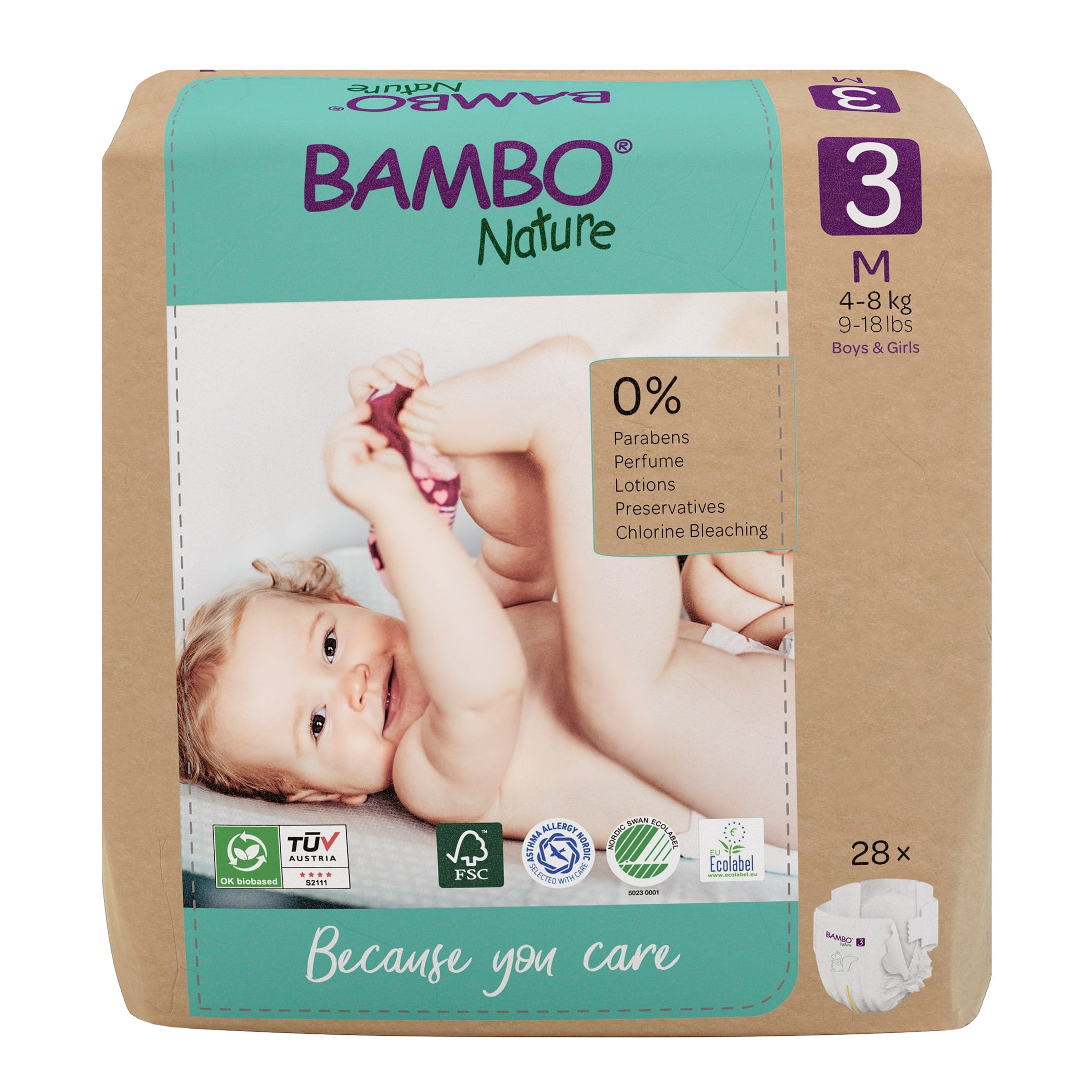 Eco-Friendly Diapers (Size 3, 5-9kgs)