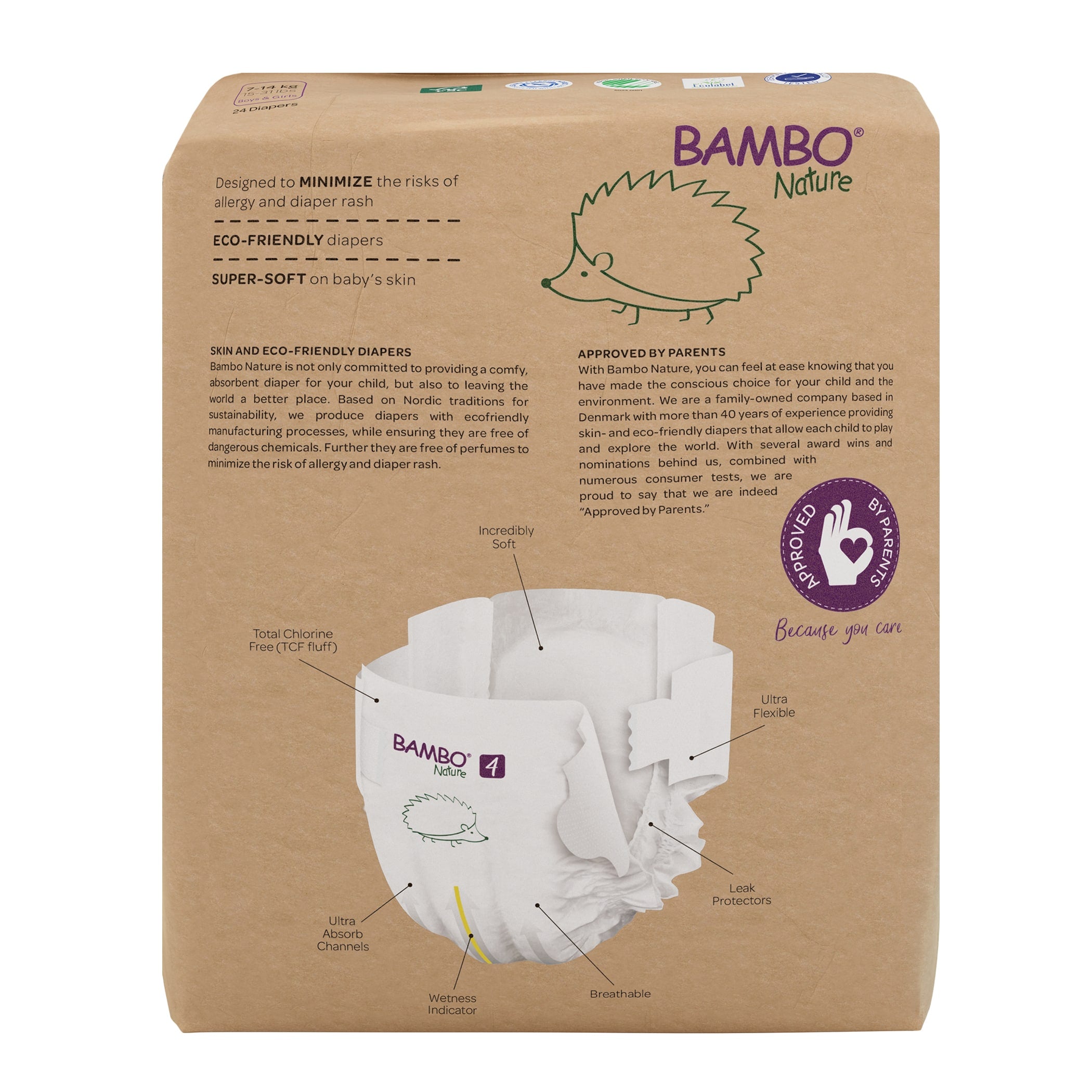 Eco-Friendly Diapers (Size 4, 7-18kgs)