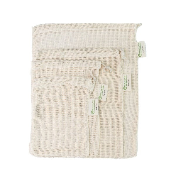 Organic Cotton Mesh Bags - Pack of 4