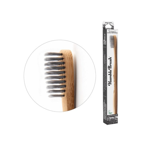 Bamboo Toothbrush (Charcoal Infused) - Adult