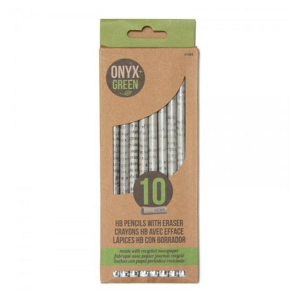 Pencils - Made of Recycled Newspapers (Pack of 10)